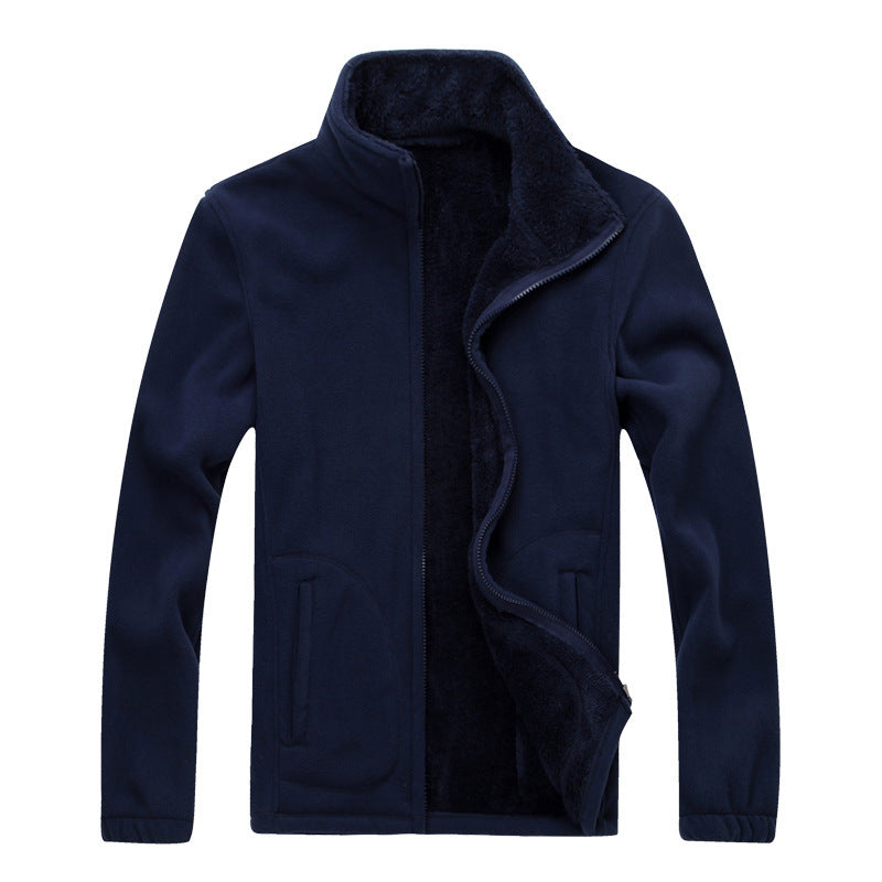 Mens Thick fleece cardigan jacket | Formal Coat with Inside Fur