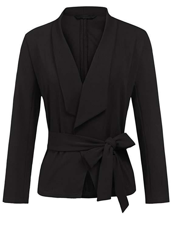 Womens Casual Long Sleeve Formal Cardigan Jacket