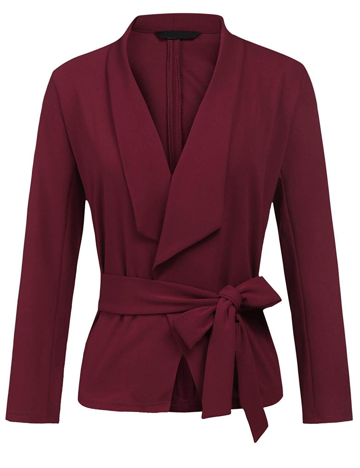 Womens Casual Long Sleeve Formal Cardigan Jacket