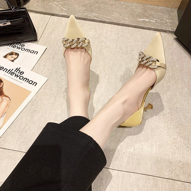 Women's Dorsay Pumps with Pointed Toe and Low Kitten Heel