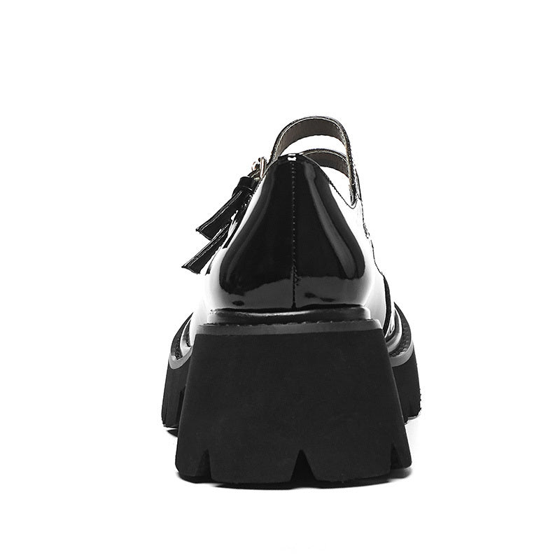 Womens Mary Jane Leather round toe low-top shoes