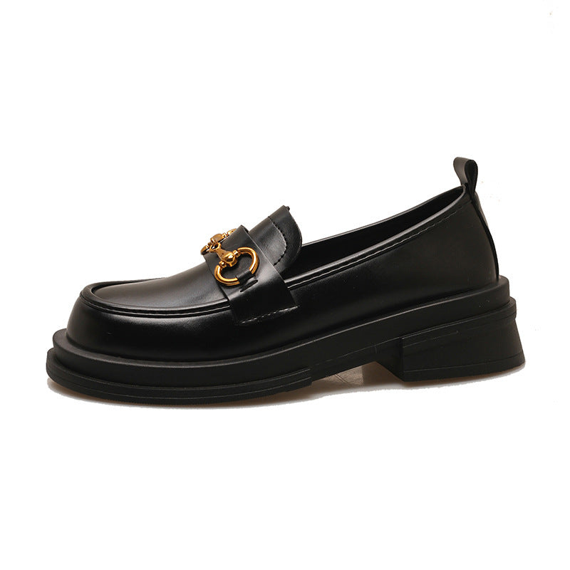 Womens One Pedal Loafer | Metal Buckle All-match Soft Thin Shoes