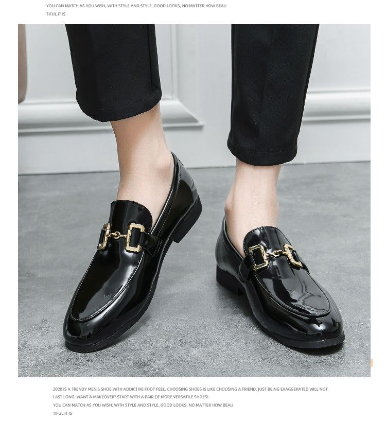 Men’s Glossy Black Leather Loafers for Effortless Classic Style
