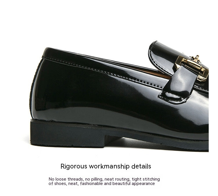 Men’s Glossy Black Leather Loafers for Effortless Classic Style