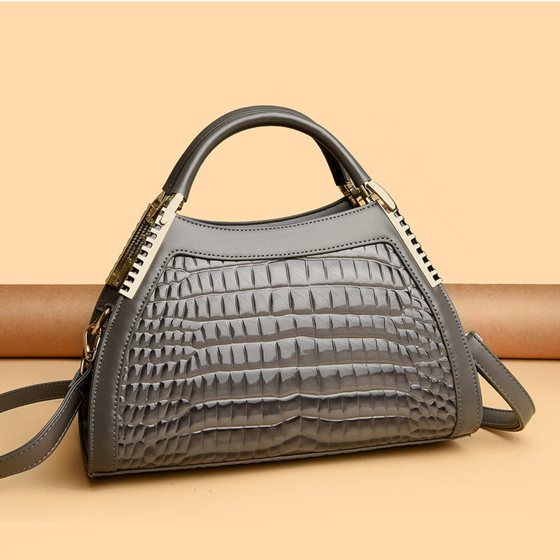 Women's Large-capacity Retro Handbag | Glossy Luxury Bag