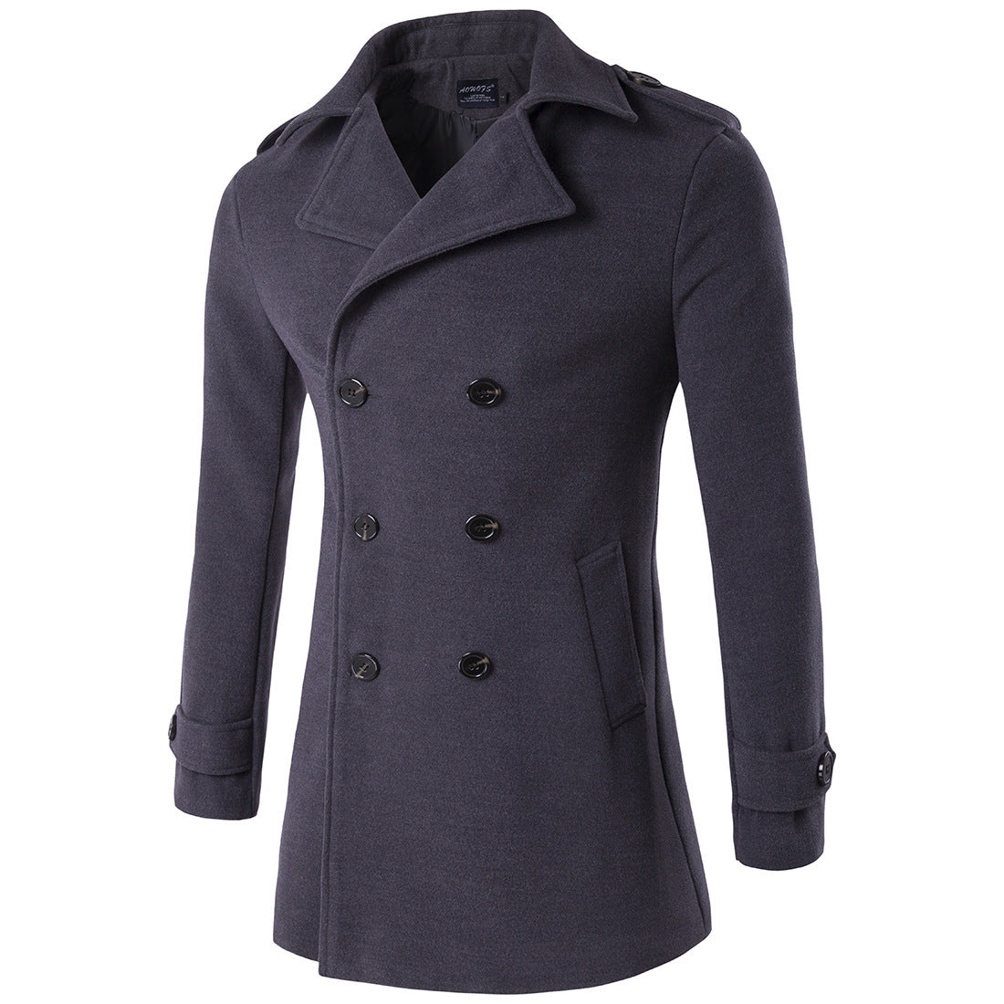 Mens Double-breasted trench coat | Winter Classic Coat