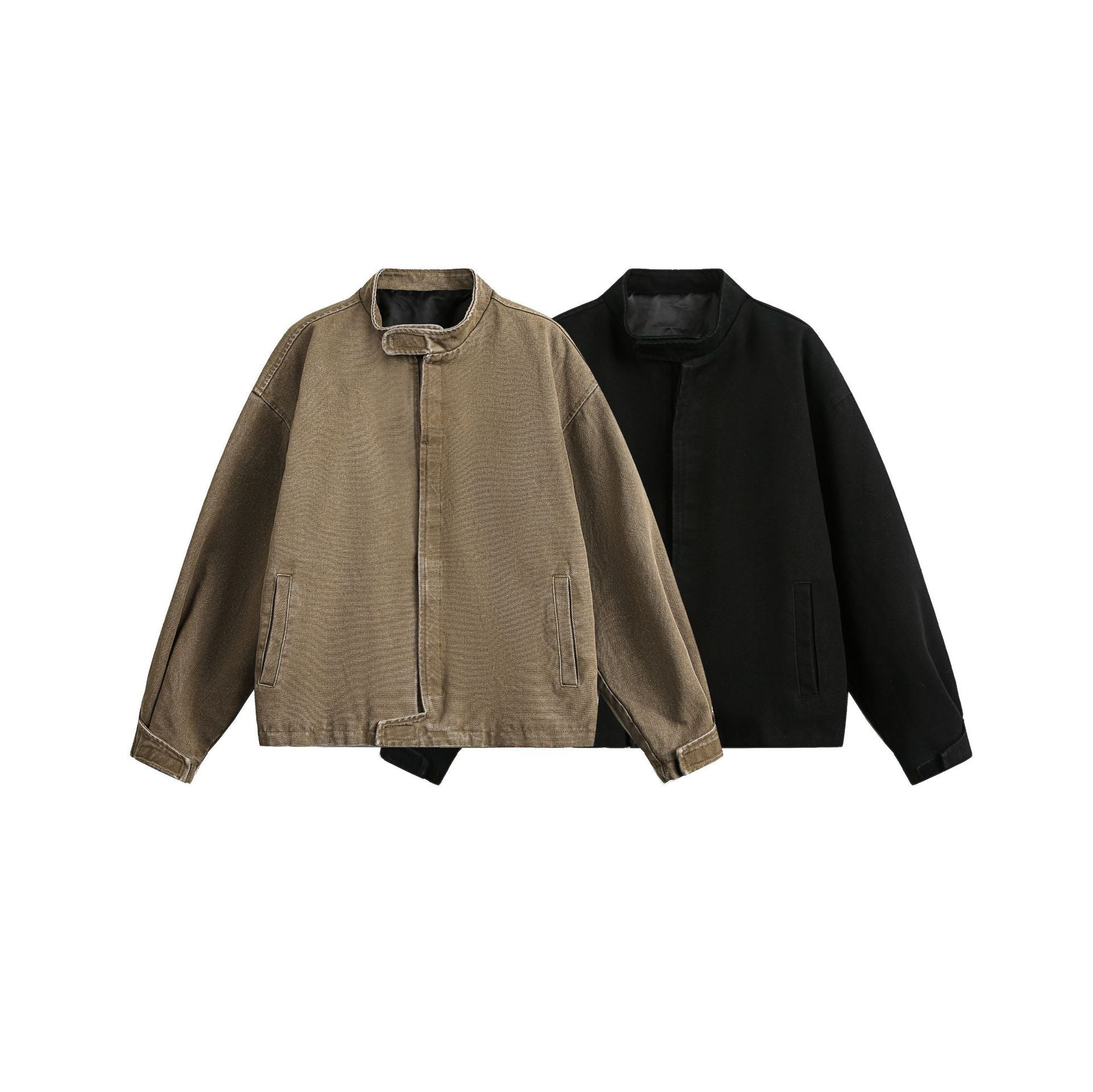 Womens American Retro Simple Loose Padded Shoulder Jacket