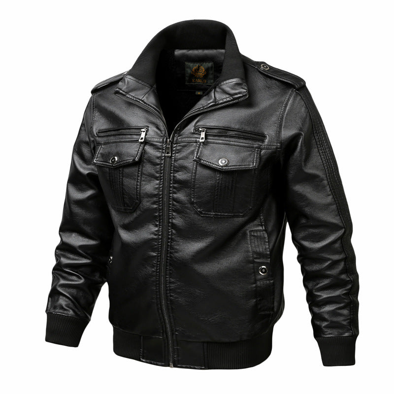Men's Gooseberry Vintage leather jacket | Retro Biker Style with Pockets and Zipper