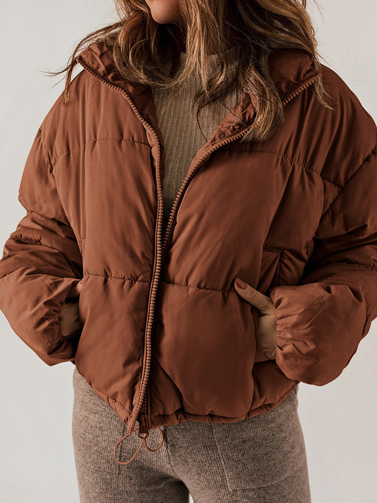 Womens Winter Thickened Bread Coat | Warm Leisure Stand-up Collar Cotton-padded Jacket