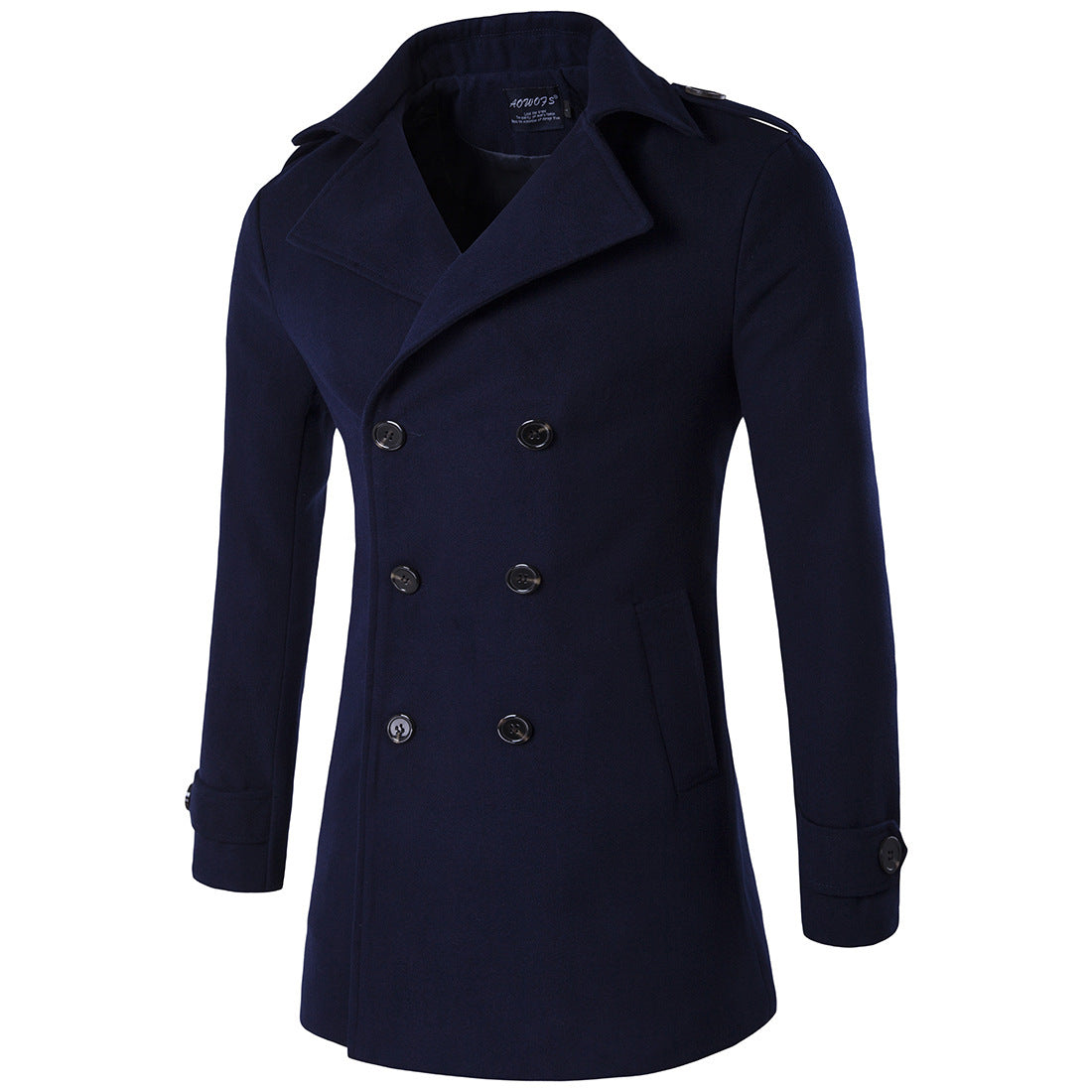 Mens Double-breasted trench coat | Winter Classic Coat