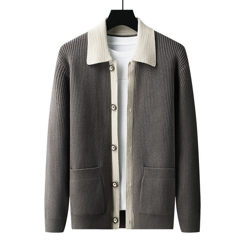 Men's Woven Sweater Coat for Timeless Comfort and Classic Old Money Style