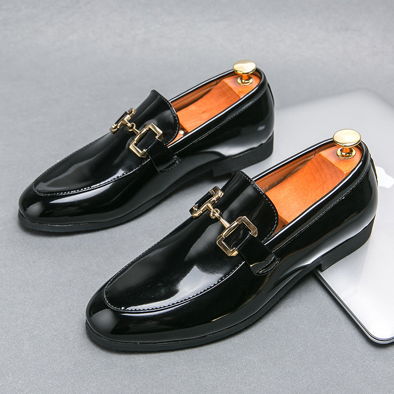 Men’s Glossy Black Leather Loafers for Effortless Classic Style