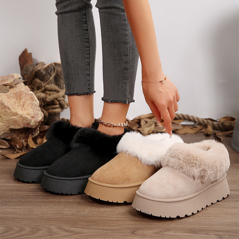 Women's Cozy Cotton Plush Boots for Indoor and Outdoor Warmth