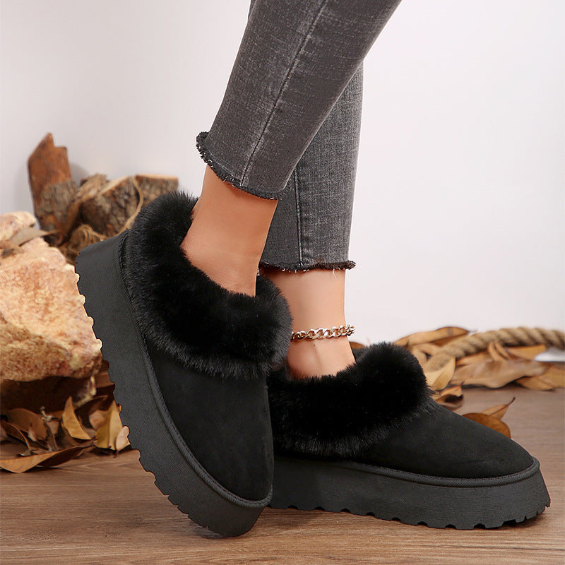 Women's Cozy Cotton Plush Boots for Indoor and Outdoor Warmth