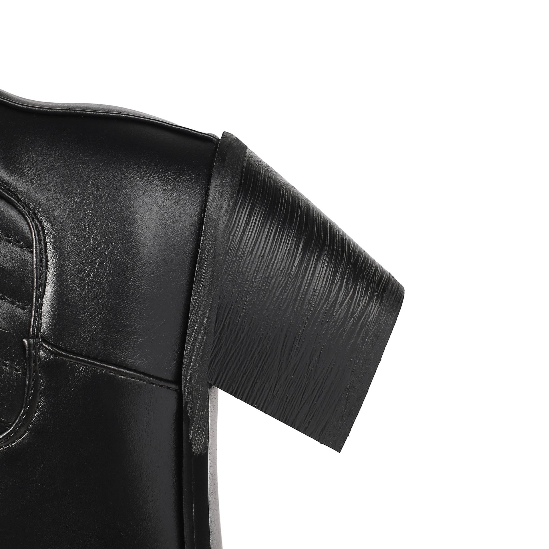 Women's Mid-heel Low-top Solid Color Martin Boots