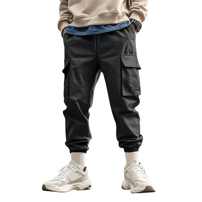 Men’s Loose Fit Cargo Joggers for Sporty Casual Street Style