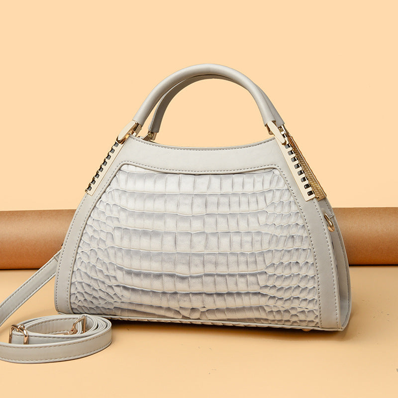 Women's Large-capacity Retro Handbag | Glossy Luxury Bag