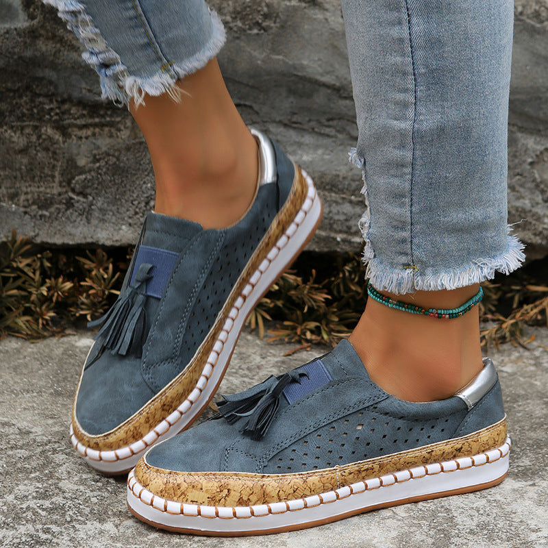 Womens Tassel Flats Loafers | Casual Cozy Shoes