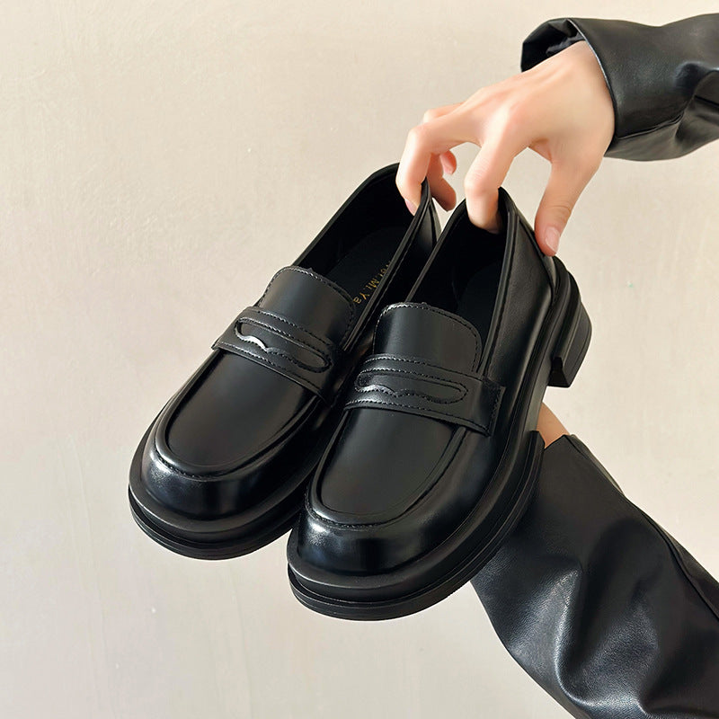 Womens One Pedal Loafer | Metal Buckle All-match Soft Thin Shoes
