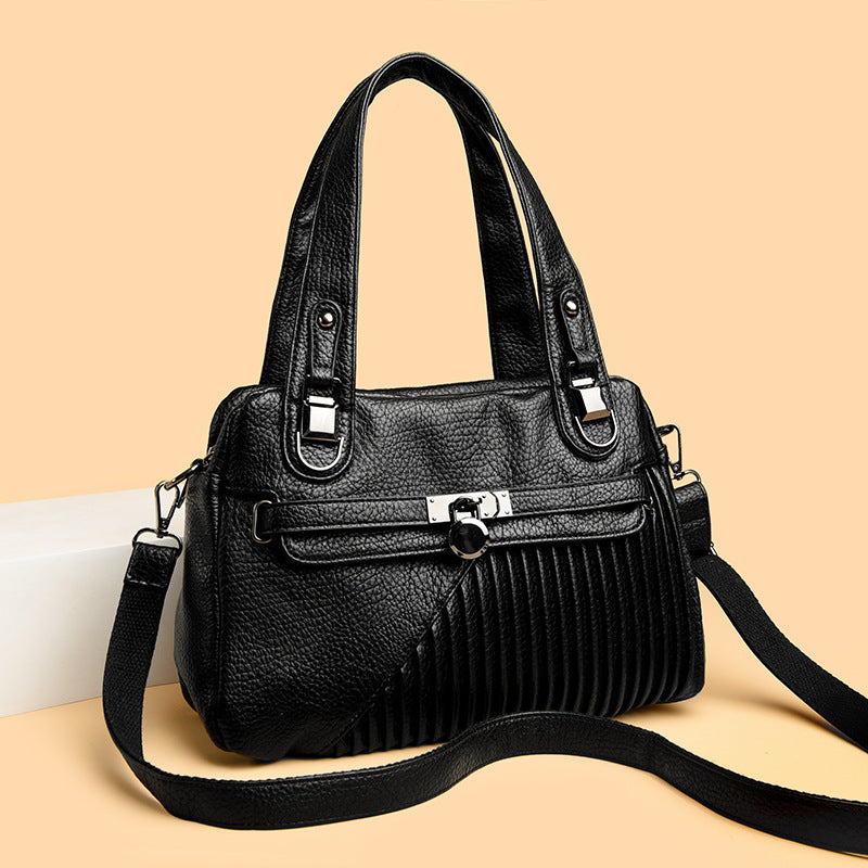 Womens Trendy Design Bag Tide Large Capacity Stitching