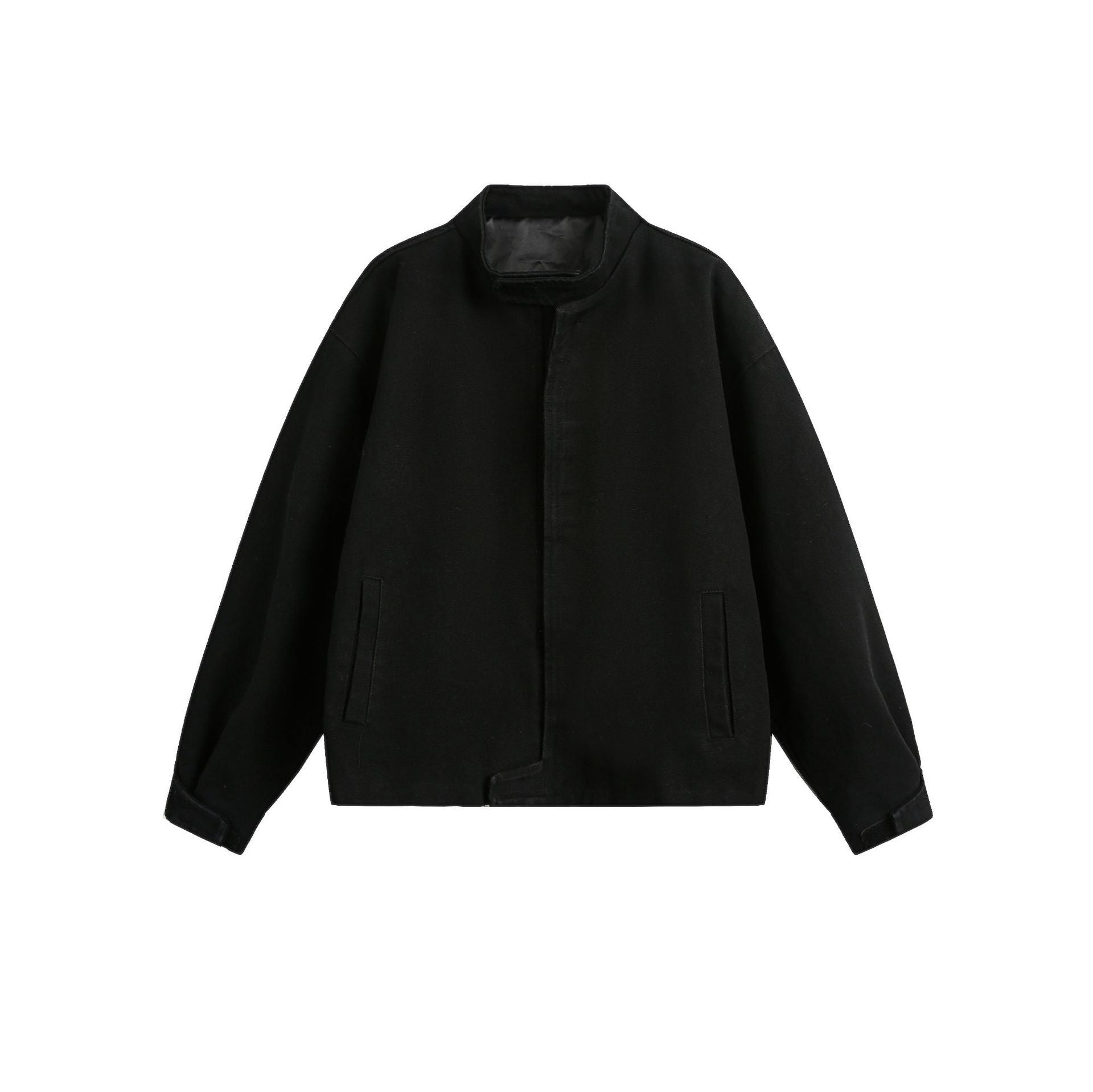 Womens American Retro Simple Loose Padded Shoulder Jacket